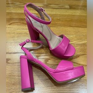Windsor Hot Pink Heels Size 8